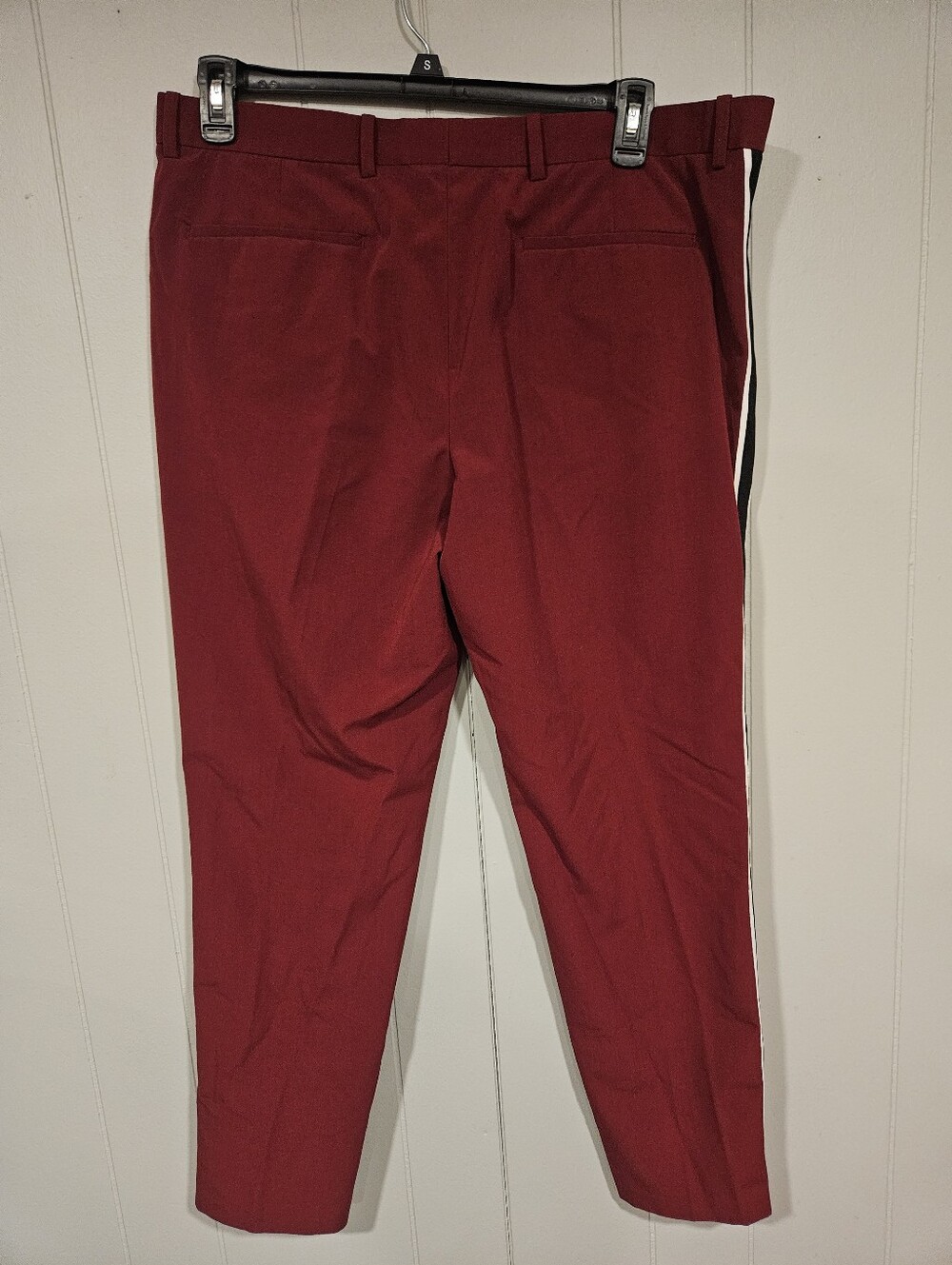 INC International Concepts Men's 36x30 Maroon Leg Striped Slim Fit Dress Pants - Picture 3 of 6